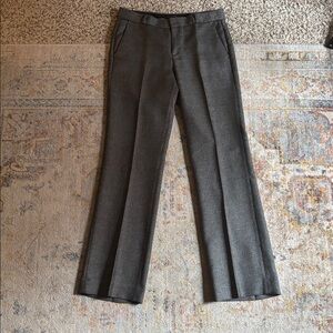 Chic Black and Grey Plaid Trousers SZ 6